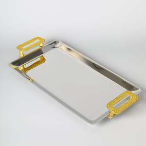 Vente en gros Plateaux personnalisés en métal et en acier inoxydable Assiette à dessert en or Plateau à gâteau aux fruits et noix - Product Image 6