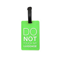 Étiquette de bagage personnalisée tendance en PVC pour voyage, avec logo et motif lettres par sublimation, vente en gros usine