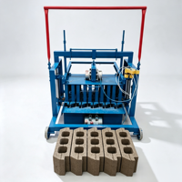 Machine à briques de ciment mobile automatique QMY4-45 avec moteur, machine à fabriquer des blocs pour projets de construction en Afrique