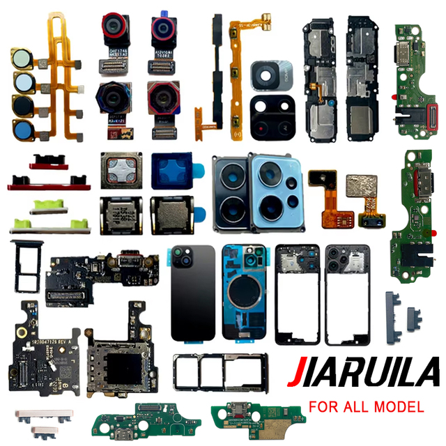 Wholesale Cellphone Parts Back Cover Camera Lens LCD Display Middle Frame Charging Port Connector Mobile Phone Flex Cables