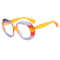 Montures de Lunettes de Vue de Marque de Luxe Uniques 2026 pour Femmes, Grandes Rondes, Forme Ovale Surdimensionnée de Haute Qualité, Assorties aux Couleurs, Tendance