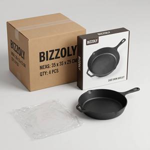 Poêle en fonte antiadhésive polie satinée de 12 pouces avec bec verseur - Product Image 6