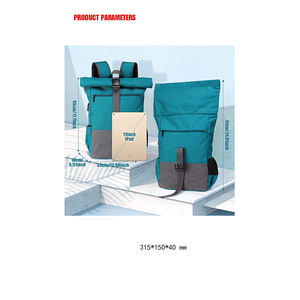 Custom Water-resistant Polyester Anti-theft <b>Roll</b> <b>Top</b> Laptop <b>Backpack</b> Travel Rucksack <b>Backpack</b> - Product Image 2