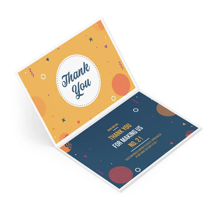 Custom Size Thank You Card Greeting Card Gift Card Flyer Printing For Promotion