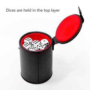 Dados de cuero de PVC de doble capa para KTV Bar Night Show Suministro transfronterizo Incluye suministros de juegos de dados de almacenamiento para juegos de dados - Product Image 5