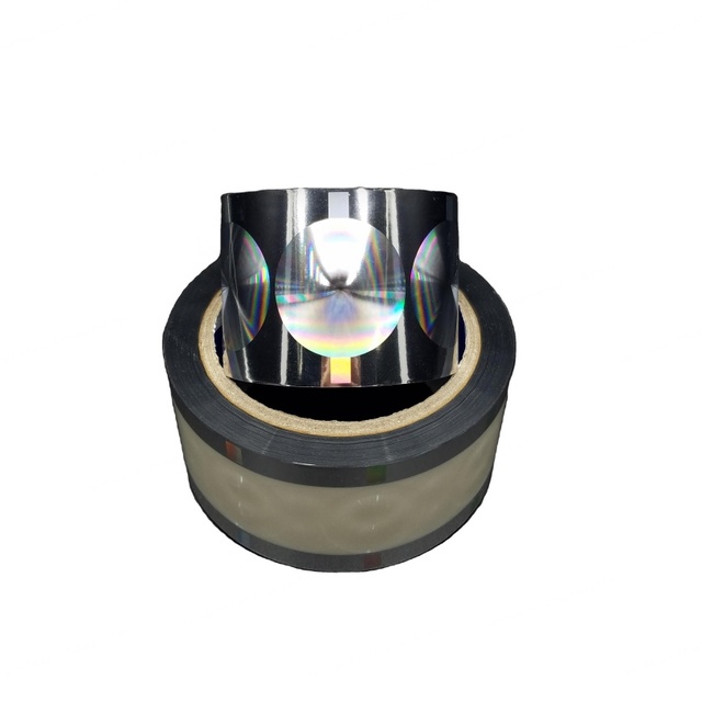 3D Lens Holographic Hot Stamping Foil Transparent/Colorful Color Change Pattern Red Green PET Material Roll Paper/PVC 0.016mm