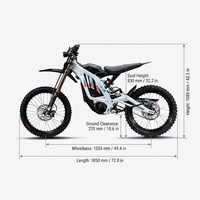 Para Surron Light Bee X Modelo 2026, Motocicleta Eléctrica Todoterreno de 72V 10KW con Cuadro de Aleación Forjada