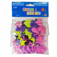 Autocollants en mousse EVA, couleurs noir, vert, rose, violet, étoile, cœur, lèvres, pour enfants, décoration, scrapbooking, 3PK, 70 pièces