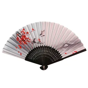 2024 new arrival Customized printing mini decoration bamboo women hand fans
