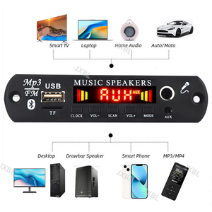 DC 8v-26v 2 * 40w放大器MP3解码器板80W ALAC MP3播放器，适用于5.0 USB模块调频辅助收音机录音扬声器塑料 - Product Image 4