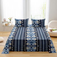 Ensemble de draps plats modernes en microfibre 100% polyester, doux et luxueux, certifié OEKO-TEX, 1800TC, couleurs et logo personnalisables