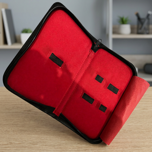 Pochette zippée en cuir PU personnalisée ASAP, couleur unie, durable, faite à la main, pour les soins capillaires, pour salon, usage domestique, beauté, soins personnels - Product Image 4