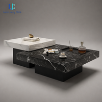 Table à manger en marbre blanc Calacatta |   Plateau en pierre naturelle polie, veinage gris intense, luxe moderne, villa, hôtel, restaurant, taille personnalisée