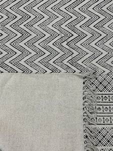 Tapis Dhurrie en coton noir et blanc à motifs aztèques, imprimé à la main, tapis bohème, tapis de sol, décoration intérieure - Product Image 3