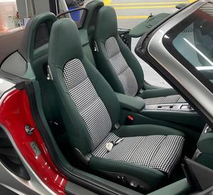 Housses de siège complètes en cuir à carreaux pied-de-poule pour <span class=keywords><strong>Porsche</strong></span> <span class=keywords><strong>Cayman</strong></span> 981 - Product Image 5