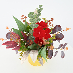 Plantas <span class=keywords><strong>Impatiens</strong></span> artificiales realistas de 34cm en maceta, flores de imitación para exteriores para porche, jardín y decoración interior durante todo el año - Product Image 1