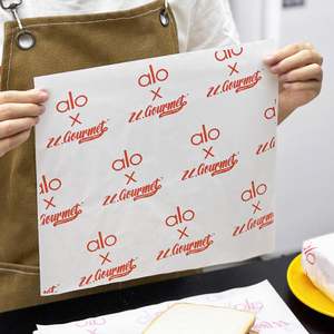 Empaquetado de Papel a Prueba de Grasa e Impermeable de Grado Alimenticio con Logotipo Impreso Personalizado de Fábrica para Envolver Hamburguesas, Sándwiches, Pizza y Pan - Product Image 2
