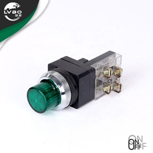 Bouton poussoir industriel LVBO 22 mm, interrupteur d'arrêt d'urgence momentané ou à rétention, illuminateur, forme champignon, contact argenté - Product Image 3