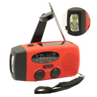 Tragbares Solar-Notfallradio 2000mAh Handkurbel-FM-Wetterempfänger mit Taschenlampe und Powerbank