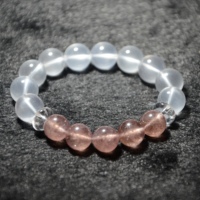 Bracelet en cristal de quartz naturel brut fait main pour femme - Énergie de guérison Feng Shui, bijoux personnalisables en gros