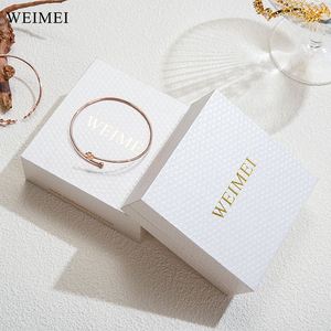 White Cardboard Paper Jewelry Packaging Box with Custom Logo OEM Luxury Gift Box for Necklace Earring <b>Ring</b> Bracelet - Product Image 2