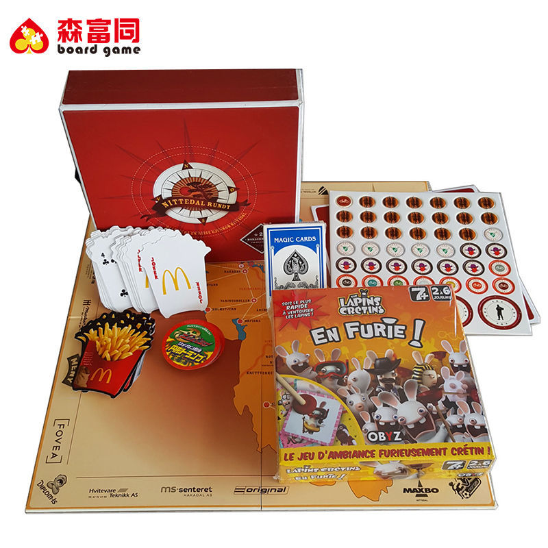 Múltiples combinación dados tablero jugando a las cartas peones bandejas Secuencia de Juego de fiesta