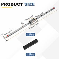 Rail de guidage linéaire MGN12 450 mm, mini-guidage MGN12H, pour machine de gravure CNC et imprimante 3D