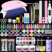 Kit Complet de Faux Ongles en Acrylique en Gros - Lampe UV, Monomère EMA et Poudre Acrylique Scintillante, Longue Durée, Marque Personnalisée Prise en Charge