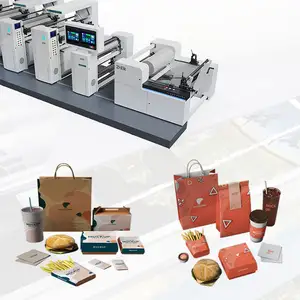 Papier Food Box Hamburger Box Flexo Printmachine Met Jumbo Big Roll