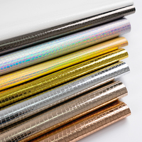 Cuir synthétique holographique laser gaufré PU à chaud, résistant à l'usure, résistant aux taches, anti-moisissure