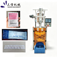 Machine de remplissage de sachets liquides à scellage latéral entièrement automatique contrôlée par PLC, 1-90 ml, avec pompe à piston en option et imprimante de codage de date pour l'industrie alimentaire