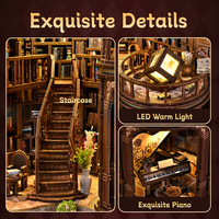 Kit Creativo di Costruzione 3D in Legno per Miniature di Libri e Case, Puzzle 3D