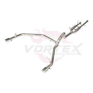 ระบบท่อไอเสียสแตนเลสสตีลประสิทธิภาพสูง Vortex สำหรับรถกระบะ Toyota Tundra พร้อมท่อเรโซแนเตอร์คู่แบบปรับแต่ง - Product Image 3