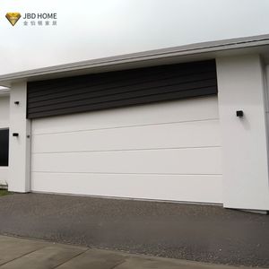 Porte de <span class=keywords><strong>garage</strong></span> isolée automatique moderne en acier galvanisé à l'aspect bois et finition grain de bois <span class=keywords><strong>authentique</strong></span> - Product Image 2