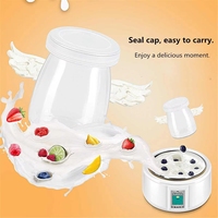 Yaourtière électrique 1,5 L, fermentateur automatique multifonction en acier inoxydable, pour usage domestique, machine à yaourt, 7 pots à yaourt