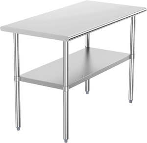 Table de travail moderne de luxe en acier inoxydable durable avec taille personnalisable pour hôtels, restaurants, bacs à fruits de mer et tables de travail - Product Image 3