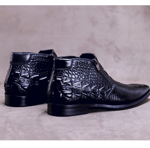 Chaussures habillées d'affaires pour hommes en cuir de vachette véritable haut de gamme, à lacets, respirantes, à bout fermé, motif floral, pour l'extérieur - Product Image 4