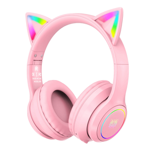 Factory <span class=keywords><strong>ONIKUMA</strong></span> <span class=keywords><strong>B90</strong></span> RGB Auriculares para niños BT Auriculares plegables con orejas de gato desmontables - Product Image 5