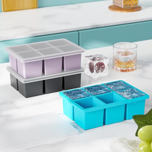 Offre Spéciale : Moules en silicone avec couvercle, moule à soupe, bac à glaçons pour congélateur, récipient alimentaire en silicone pour la congélation et le stockage - Product Image 2