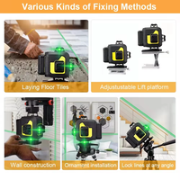 Niveau laser Fukuda, nouveau modèle, rotation à 360 degrés, auto-nivelant, horizontal et vertical, 4D, 16 lignes, MW94D-2-4GX
