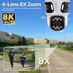 กล้องไร้สายระบบรักษาความปลอดภัยของมนุษย์ PTZ 3Mp เลนส์สามตัวซูมแบบไฮบริดระบบอัตโนมัติตรวจจับมนุษย์ - Product Image 3