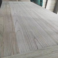 Panneaux de paulownia collés sur le biais avec placage pour décorations d'hôtels modernes, panneaux de bois de paulownia résistants au déformage, matériau pour meubles.