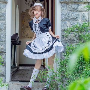 Sweet Lolita Dress French Maid <strong>Costume</strong> Women Short Sleeves <strong>Halloween</strong> Mini Waiter Waitress Dress Cute Ouji <strong>Lady</strong> Outfit <strong>Plus</strong> <strong>Size</strong> - Product Image 2