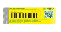 Étiquetage personnalisé de tambour de véhicule de moto durable autocollant d'étiquette de pneu de code QR de numéro de série unique imperméable
