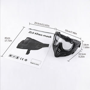 <span class=keywords><strong>Masque</strong></span> de paintball résistant aux chocs Zlang, fabriqué en TPR, noir, <span class=keywords><strong>masque</strong></span> de paintball à <span class=keywords><strong>gaz</strong></span> avec lunettes - Product Image 2