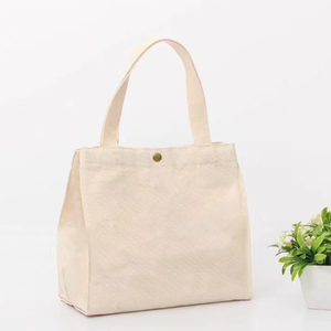 Eco-Friendly Beach Canvas Tote Bag Promotional Backpacks Beige Cotton Cloth Shopping Tote Bag with Custom Printed Logo