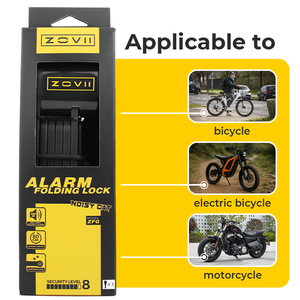 Verrou de vélo pliable durable à prix d'usine, en acier trempé, avec certification CE, pour la sécurité des motos - Product Image 3
