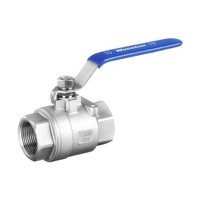 Vanne à boisseau sphérique haute température 3/4'' 1000WOG à passage plein forgée NPT/PT en acier inoxydable 304 deux pièces