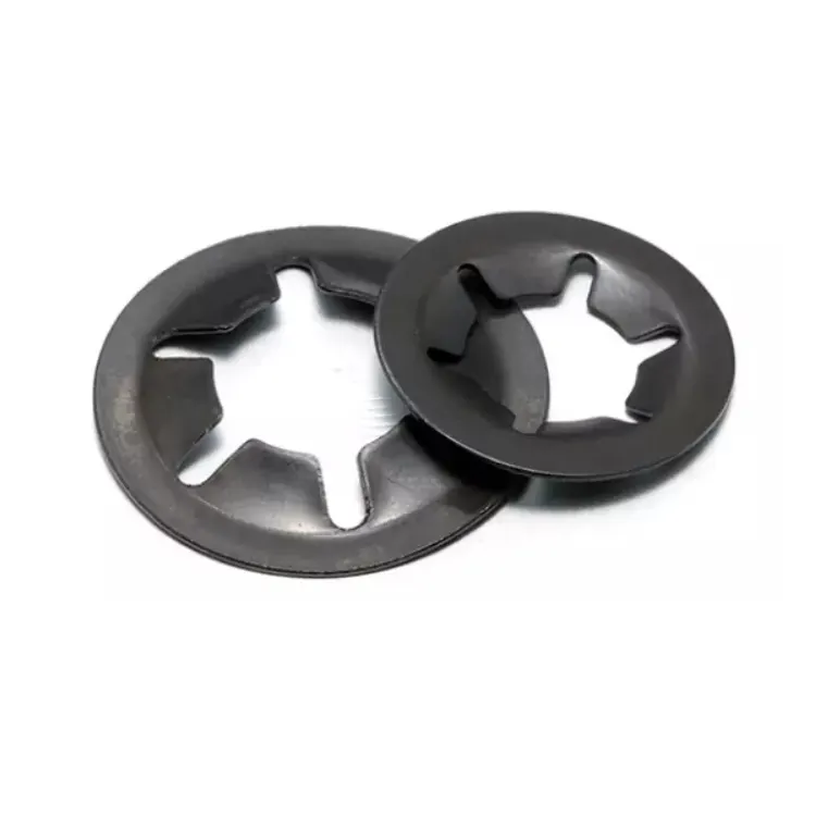 Carbon Steel Black Oxide Club Bearing Clip Ring Washer Star Toothed Lock Washer Retaining Starlock Washer for Shaft