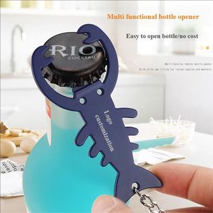 Multi-Functional Lobster Shaped Bottle Opener Metal Keychain Beer Openers Portable <b>Key</b> <b>Rings</b> Bar Tools Gift <b>Accessories</b> - Product Image 2